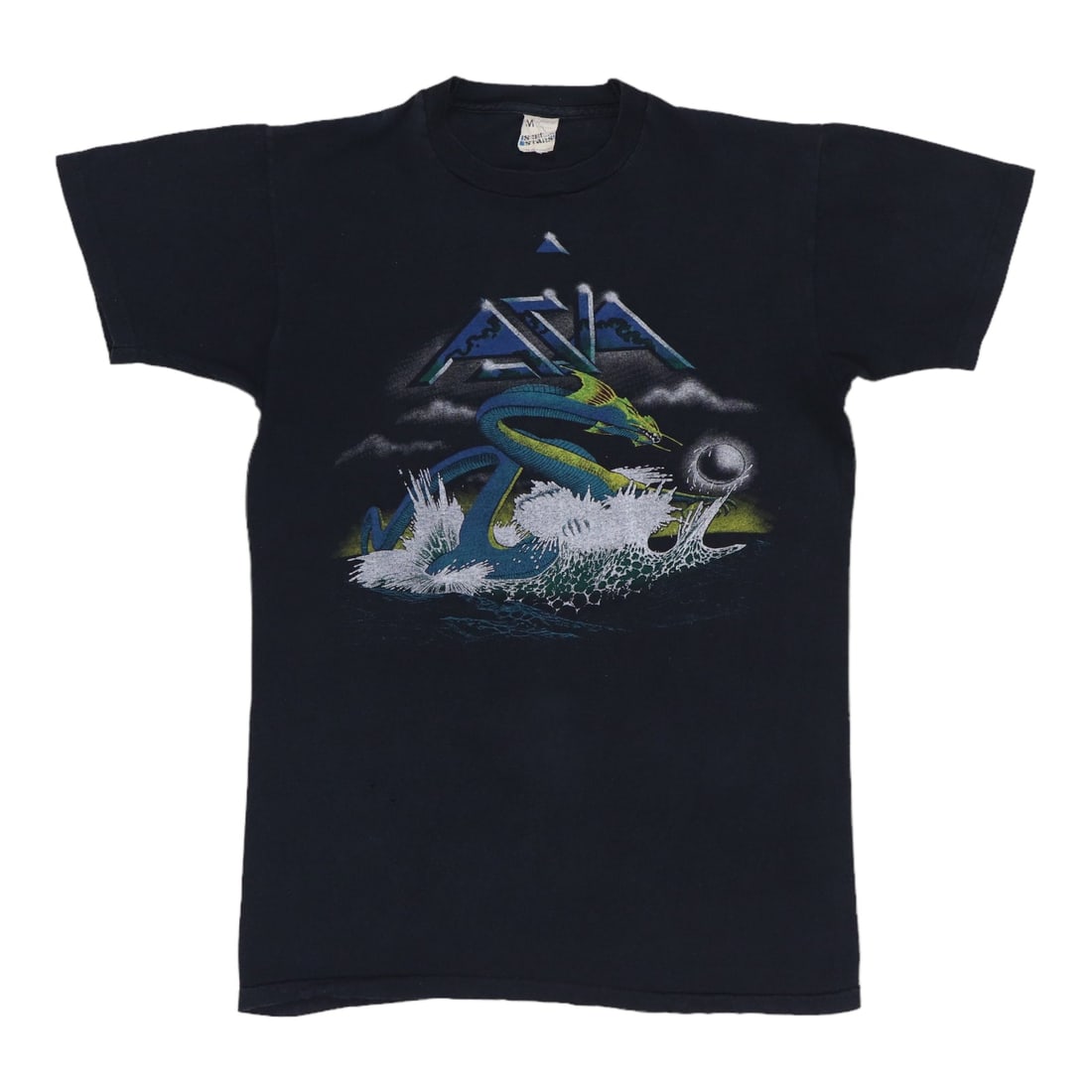 Vintage 1982 Asia Band Black Cotton Shirt Medium: Vintage 1982 Asia Band Black Cotton Shirt Medium This is an original vintage 1982 Asia shirt, featuring a classic black design with no back graphics. Made from 100% cotton, the shirt is in good condit