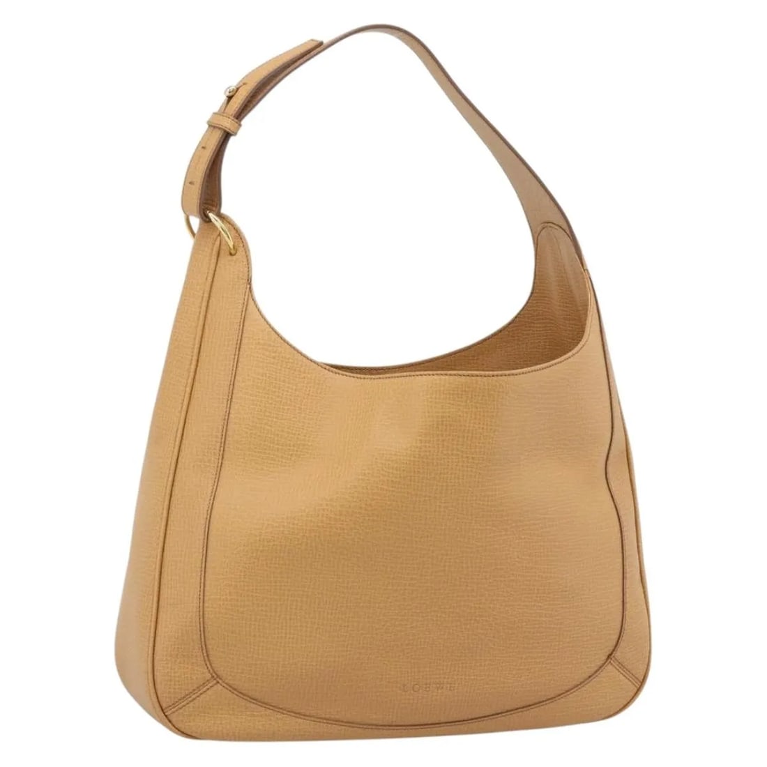 Loewe Vintage Shoulder Bag Beige Leather Spain: Loewe Vintage Shoulder Bag Beige Leather Spain This Loewe vintage shoulder bag features a beige leather exterior and a classic design suitable for both men and women. The bag is crafted in Spain and o