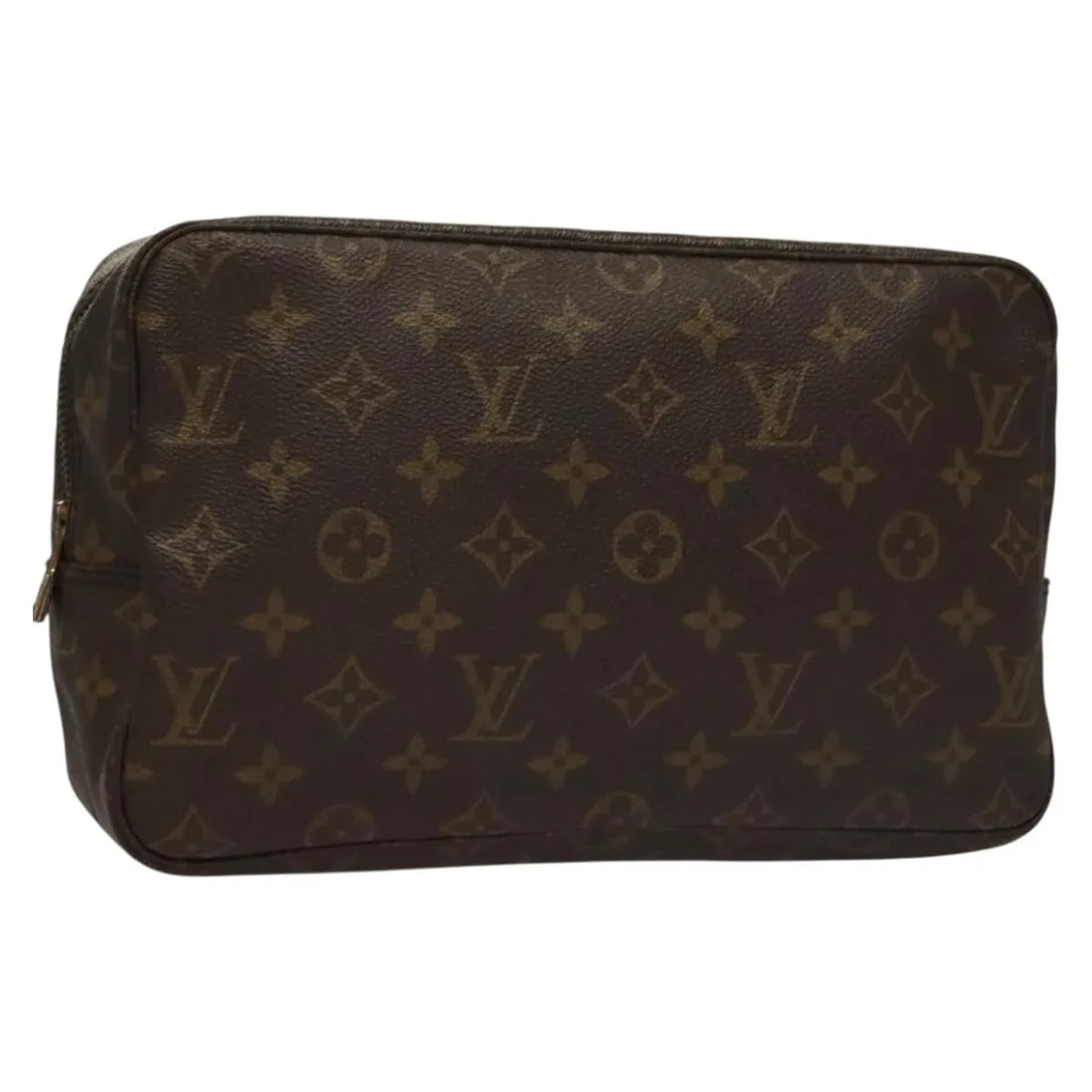 Louis Vuitton Monogram Canvas Brown Trousse Toilette Pouch: Louis Vuitton Monogram Canvas Brown Trousse Toilette Pouch Louis Vuitton Trousse Toilette in brown monogram canvas designed for women. This toiletry pouch features a spacious interior with pockets and