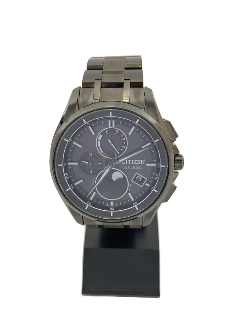 Citizen Attesa Solar Black Titanium Men's Wristwatch Japan H874-005HK02: Citizen Attesa Solar Black Titanium Men's Wristwatch Japan H874-005HK02 This is a pre-owned CITIZEN ATTESA Black Titanium Series Solar H874-005HK02 men's wristwatch, crafted in Japan. The watch featur