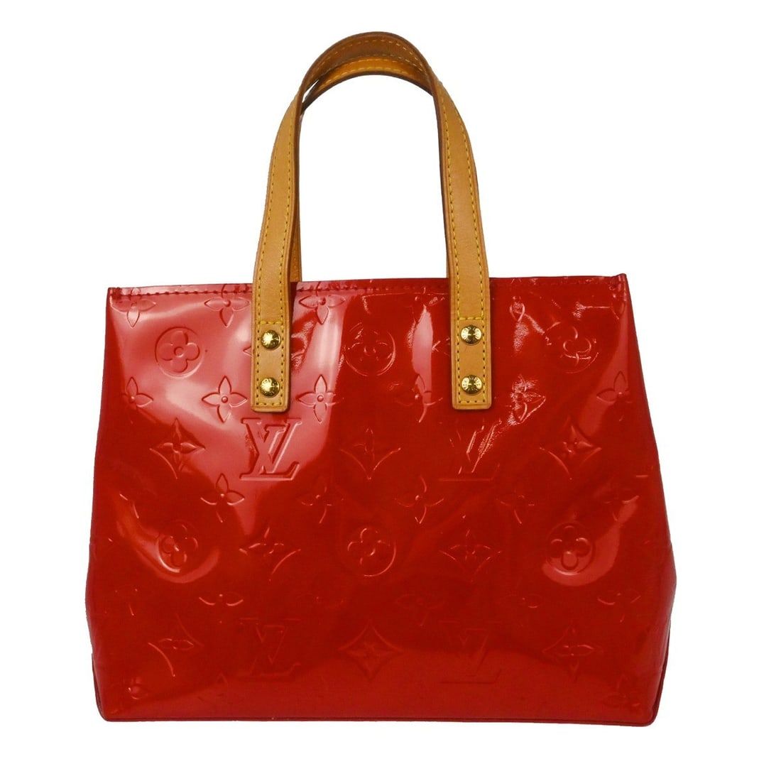 Louis Vuitton Reade PM Red Monogram Vernis Patent Leather Tote (1 of 16)