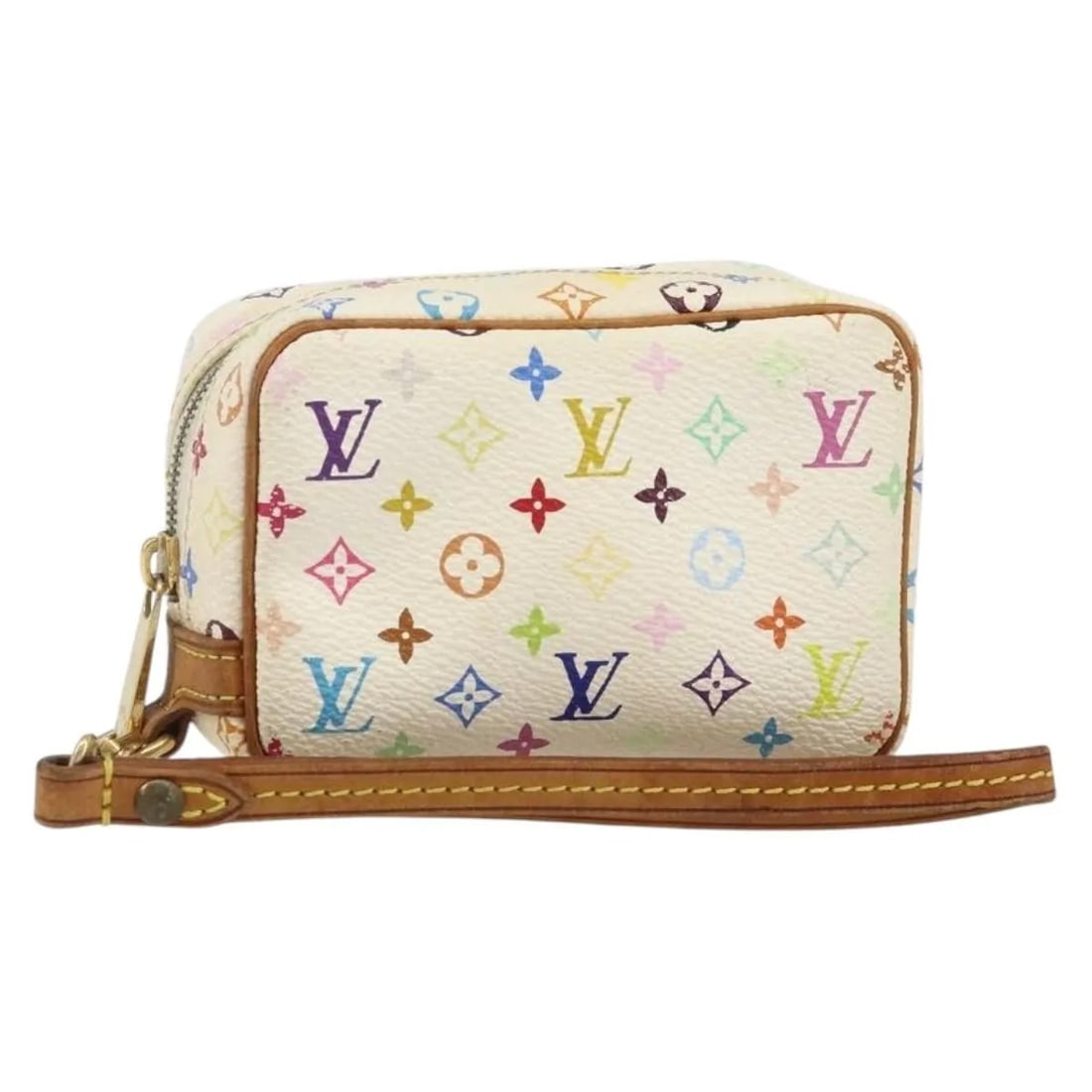 Louis Vuitton Multicolor Canvas Wapity Trousse Pouch: Louis Vuitton Multicolor Canvas Wapity Trousse Pouch This Louis Vuitton Wapity Trousse Pouch features the iconic multicolor monogram on canvas designed for female use. It measures 10.5cm x 8cm x 5cm a