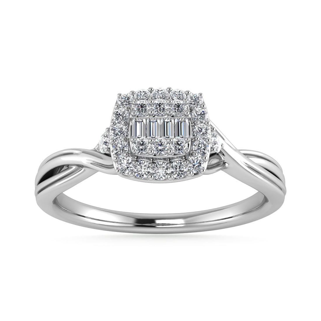 Diamond 1/6 Ct.Tw. Promise Ring in 10K White Gold: Diamond 1/6 Ct.Tw. Promise Ring in 10K White Gold 10k White Gold Stone Color: G-h Stone Clarity: Si3-i1 Each ring is presented in standard size 6.5. Complimentary resizing is available between sizes