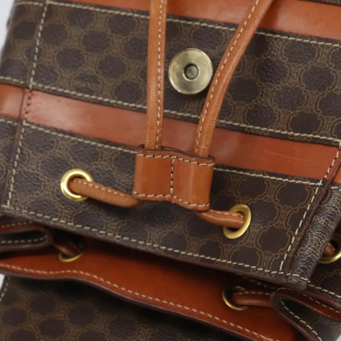 Celine Macadam Canvas Leather Backpack - 13