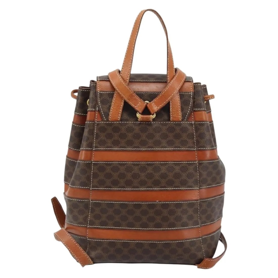 Celine Macadam Canvas Leather Backpack - 2