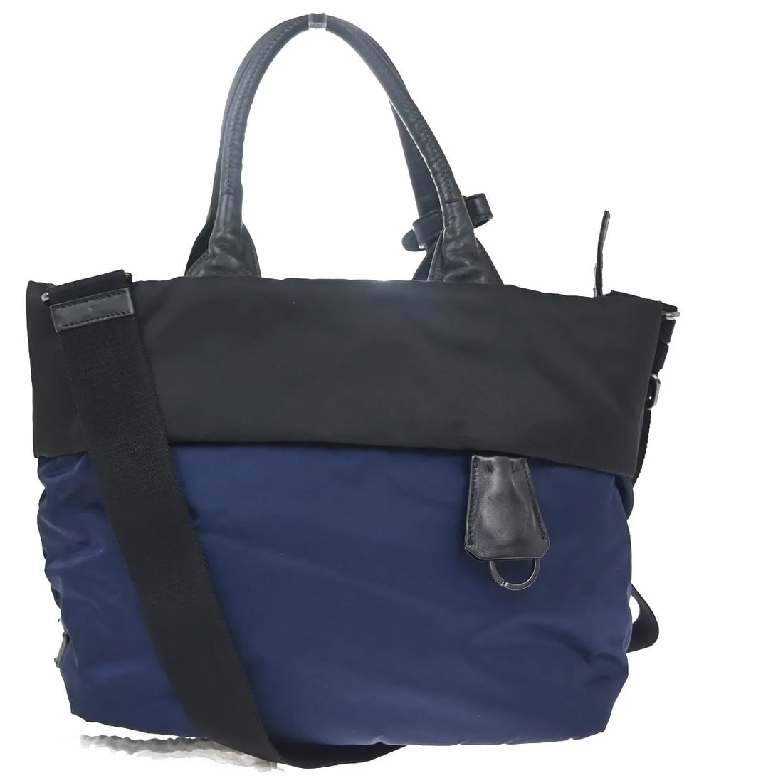 Prada Tessuto Black Nylon Convertible Double Tote Bag 27cm: Prada Tessuto Black Nylon Convertible Double Tote Bag 27cm This Prada Convertible Double Tote is crafted from durable black nylon and designed for women. It features a spacious interior and versatile 