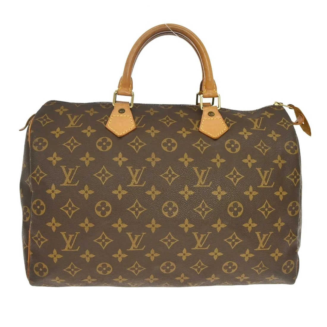 Louis Vuitton Speedy Brown Canvas Handbag: Louis Vuitton Speedy Brown Canvas Handbag Louis Vuitton Speedy handbag in brown monogram canvas. This women's bag is presented in good condition with visible wear, including scuffs, scratches, discolo