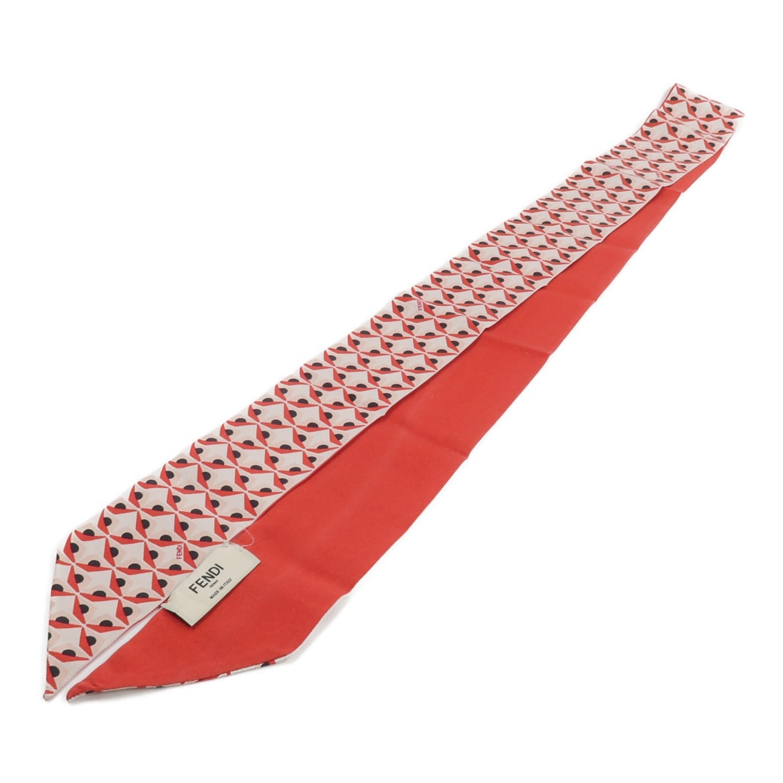 FENDI Silk Wrappy Red Black Women Scarf (1 of 6)