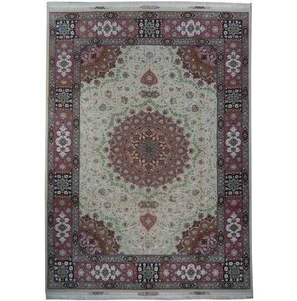 Exquisite 9.8x13.6 Persian Tabriz Rug Wool Silk 70 Raj 500 KPSI (1 of 6)