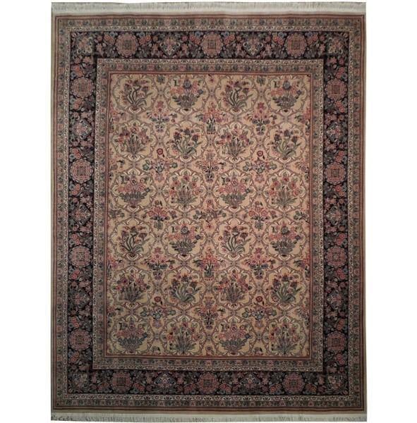 Handwoven 7.8 x 10.0 French Country Wool Silk Area Rug: Handwoven 7.8 x 10.0 French Country Wool Silk Area Rug Free continental US Shipping Elevate your living space with this exquisite 7.8 x 10.0 French Country Fine Quality Rug, skillfully crafted from a 