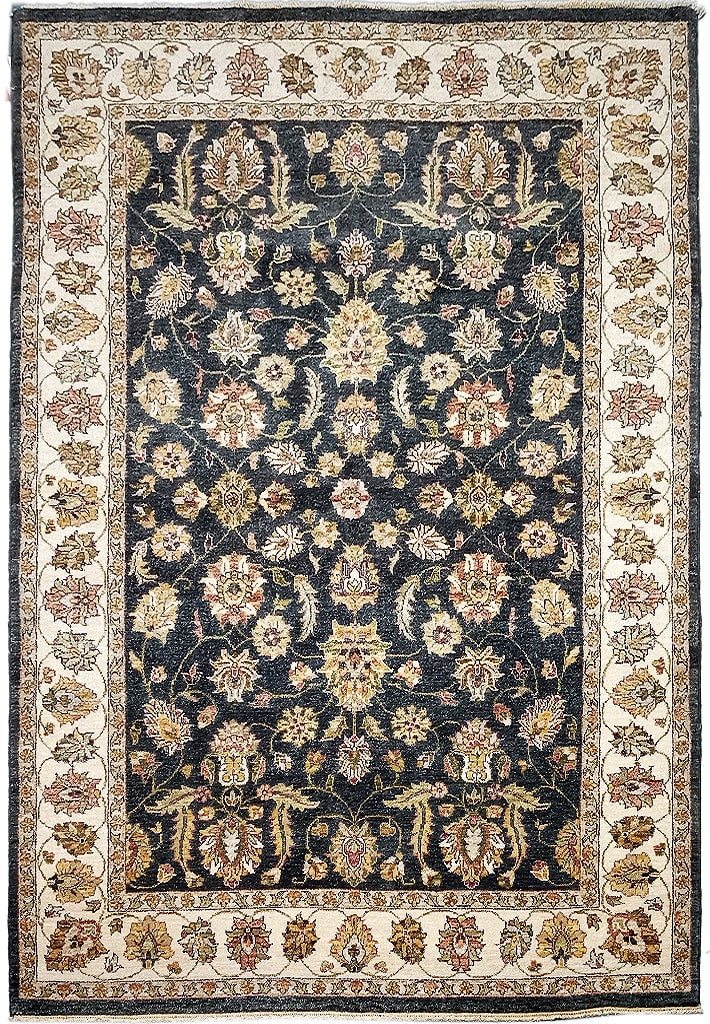 5' x 8' Handwoven Chobi Ziger Rug in Neutral Colors (1 of 9)