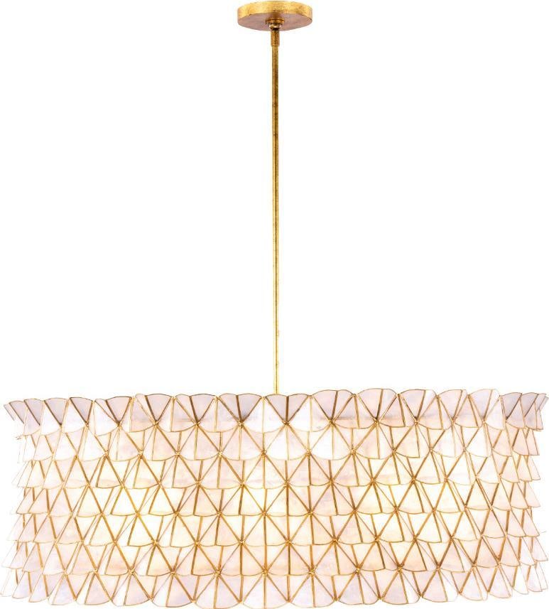 Kalco Flair 8-Light Pendant Oxidized Gold Leaf Indoor Lighting (1 of 1)