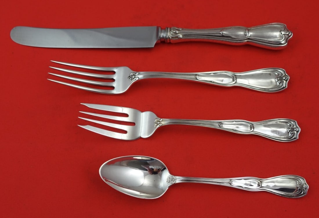 Gorham La Modele Sterling Silver 4-Piece Dinner Place Setting: Gorham La Modele Sterling Silver 4-Piece Dinner Place Setting This exquisite 4-piece dinner size place setting from the La Modele pattern by Gorham features a timeless design crafted from sterling sil