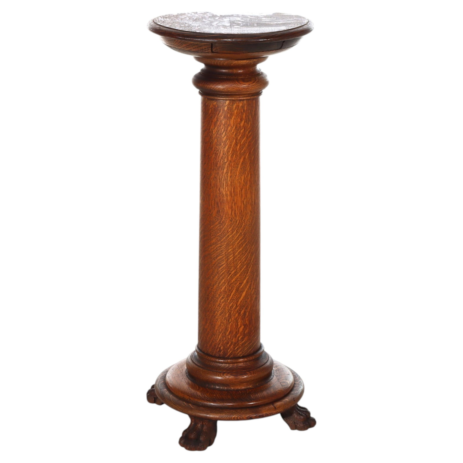 Classical Oak Pedestal Stand Attributed to RJ Horner Circa 1900 (1 of 10)