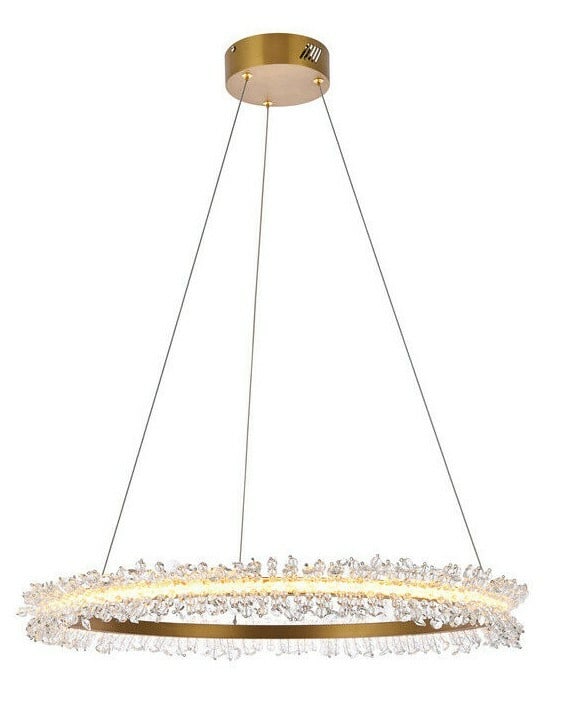 Laurel LED Chandelier 26 Inch Gold and Crystal Modern Light (1 of 10)