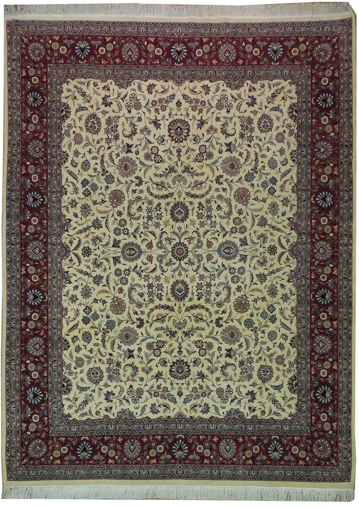Luxurious 8'2 x 10'10 Hand-Crafted Ivory Rug: Luxurious 8'2 x 10'10 Hand-Crafted Ivory Rug Free continental US Shipping Elevate your living space with this luxurious 8.2 x 10.10 Fine Quality High End Rug featuring an elegant all-over ivory design