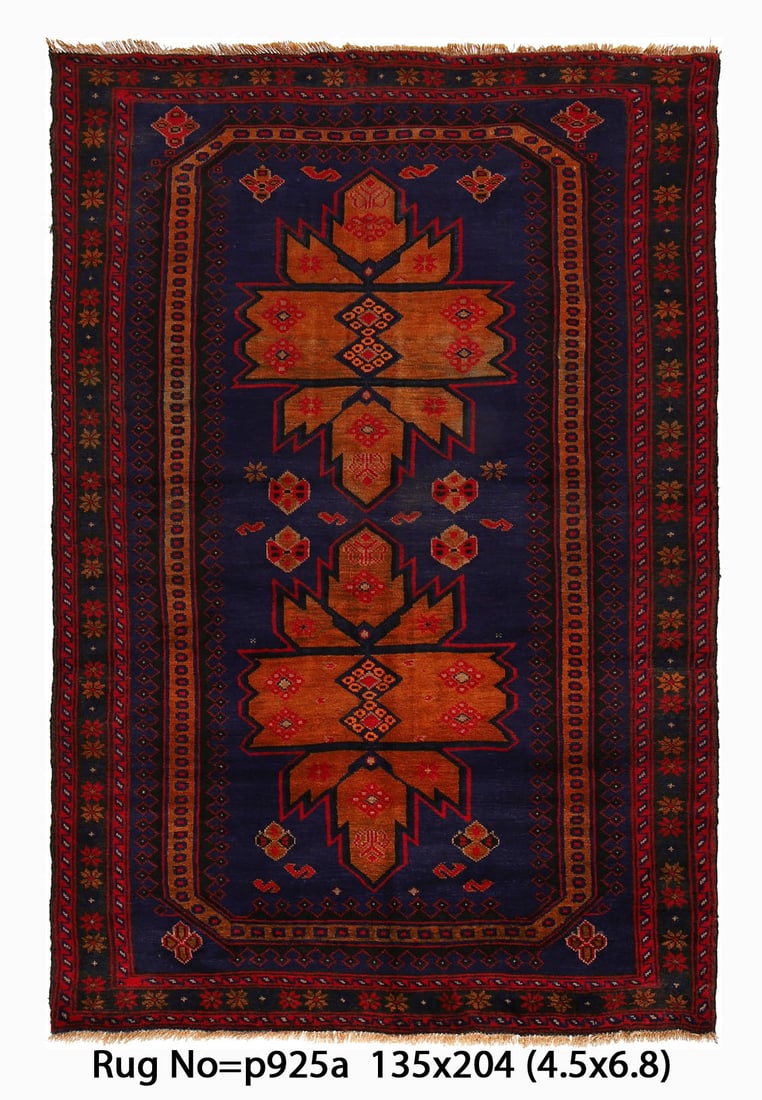 Handmade Afghan Tribal Area Rug 4.5' x 6.8' Wool Craftsmanship: Handmade Afghan Tribal Area Rug 4.5' x 6.8' Wool Craftsmanship Free continental US Shipping Discover the enchanting 4.5' x 6.8' Tribal Rug, a handmade masterpiece from Afghanistan that embodies the ex