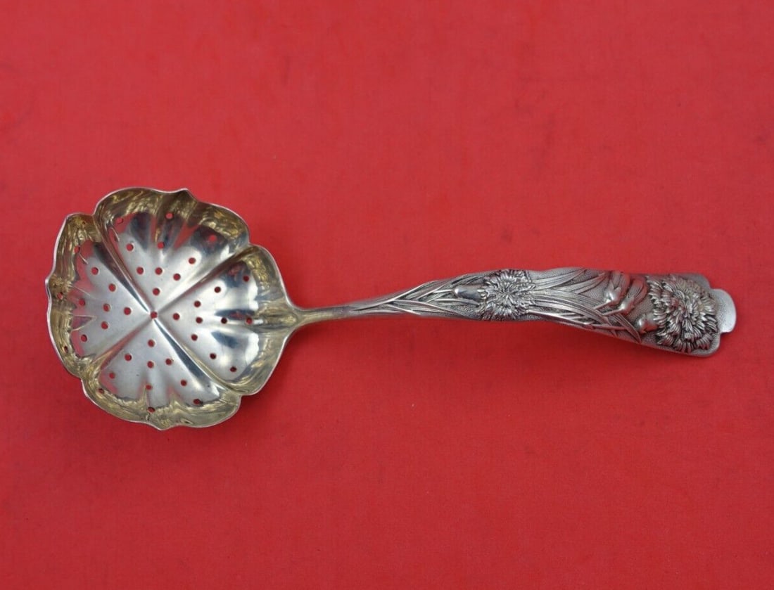 Shiebler Flora Sterling Silver Sugar Sifter Ladle 6.5 Inches Heirloom (1 of 3)