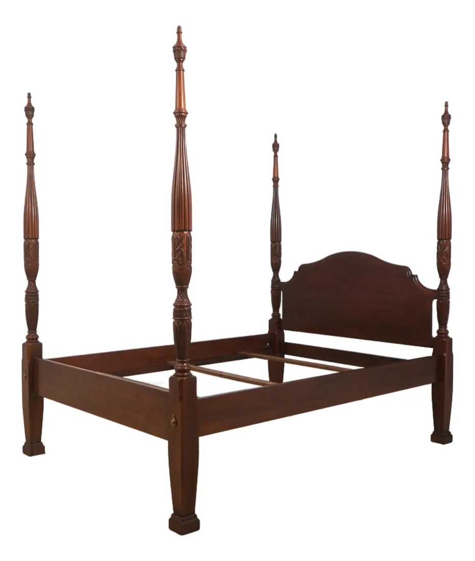 Queen Cherry Wood Poster Bed by Harden (1 of 10)