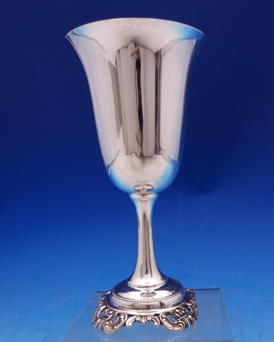 Wallace Grande Baroque sterling silver goblet 7 7/8 inch (1 of 5)