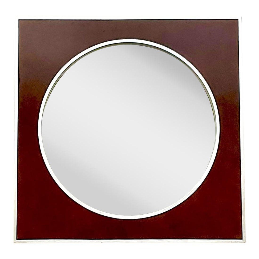 Majestic Company Vintage Brushed Chrome Circle Mirror 34x34 (1 of 9)