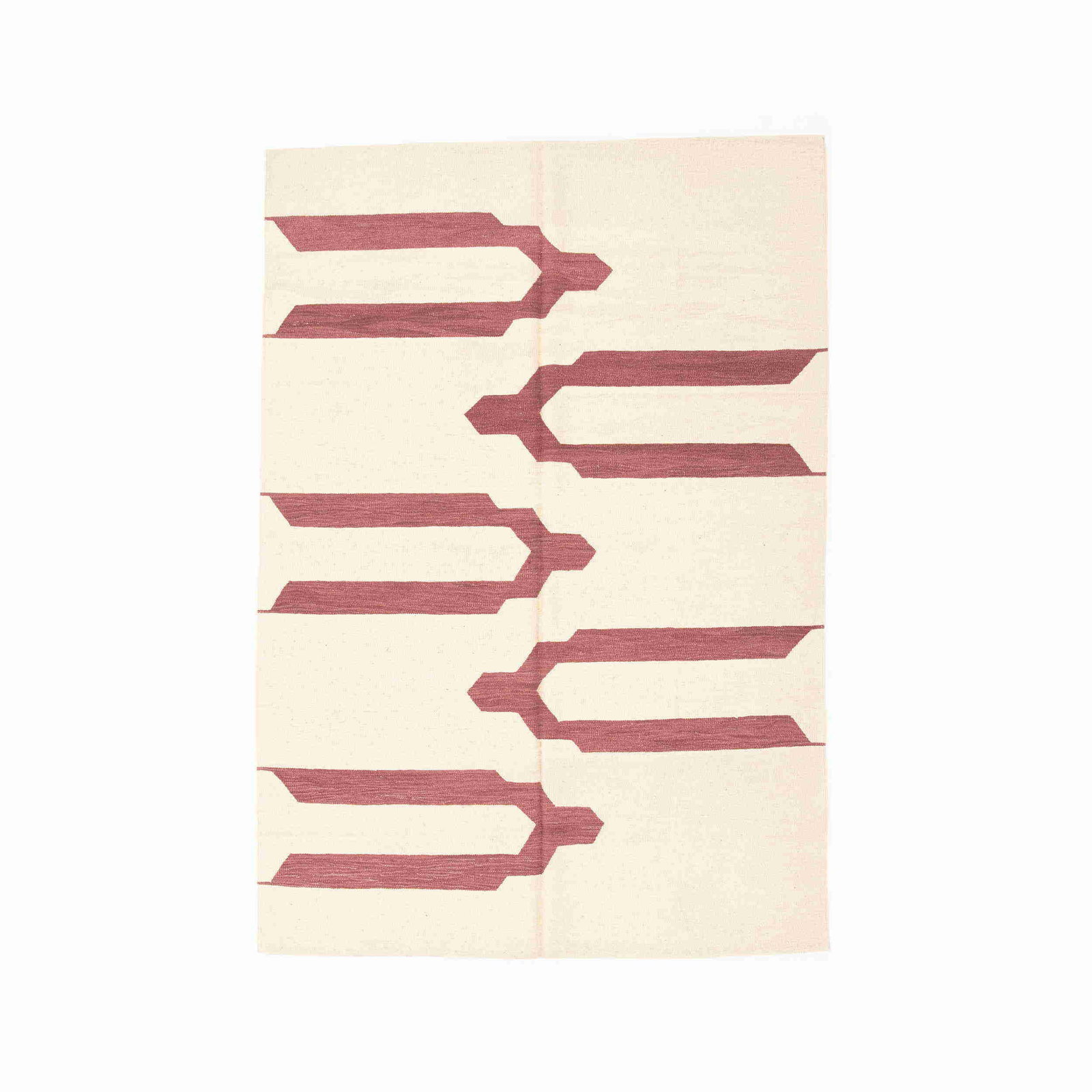 Authentic Denizli Handmade Wool Kilim 72.8 x 106.3 Inch: Authentic Denizli Handmade Wool Kilim 72.8 x 106.3 Inch Experience the exquisite craftsmanship of this Authentic Handmade Denizli Wool On Wool Kilim. This meticulously crafted piece showcases a flat w