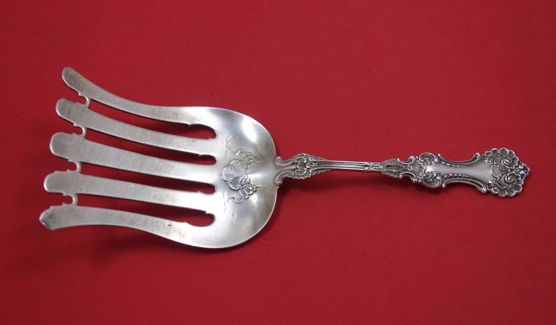 Whiting Pompadour Sterling Silver Serving Fork 8 3/8" (1 of 1)