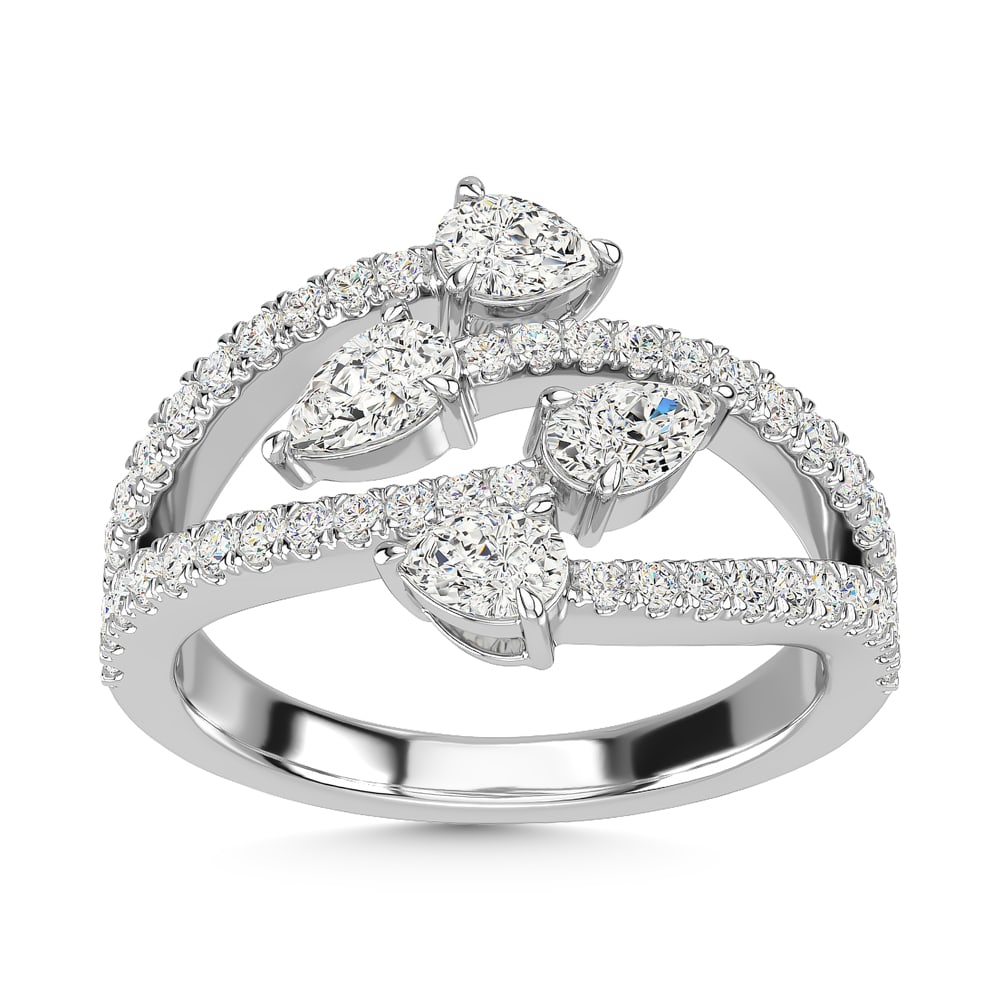 14K White Gold Diamond 1 Ct.Tw. Fashion Ring: 14K White Gold Diamond 1 Ct.Tw. Fashion Ring 14k White Gold Stone Color: G-h Stone Clarity: Si1 Each ring is presented in standard size 6.5. Complimentary resizing is available between sizes 510 (in 1