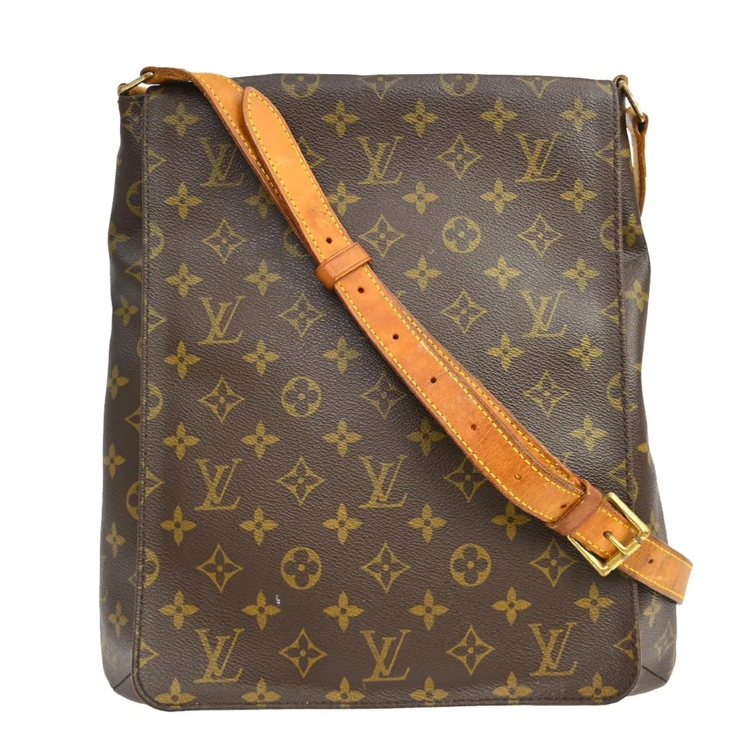 Louis Vuitton Musette Salsa Shoulder Bag in Monogram Canvas: Louis Vuitton Musette Salsa Shoulder Bag in Monogram Canvas Louis Vuitton Musette Salsa shoulder bag in brown monogram canvas. This unisex bag is made in France and is presented in fair condition with