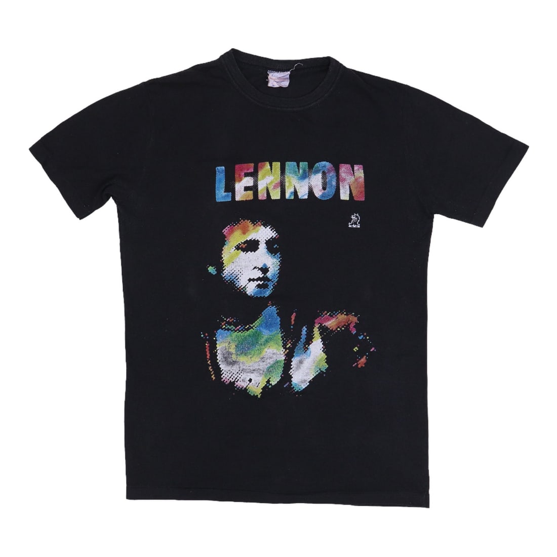 Vintage 1980s Black John Lennon Poly Cotton T Shirt (1 of 5)