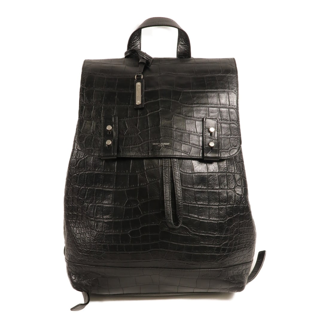 Saint Laurent Sac de Jour calfskin rucksack backpack in black: Saint Laurent Sac de Jour calfskin rucksack backpack in black Saint Laurent Sac de Jour backpack in black calfskin leather with a structured rucksack design. Made in Italy, this unisex bag is describe