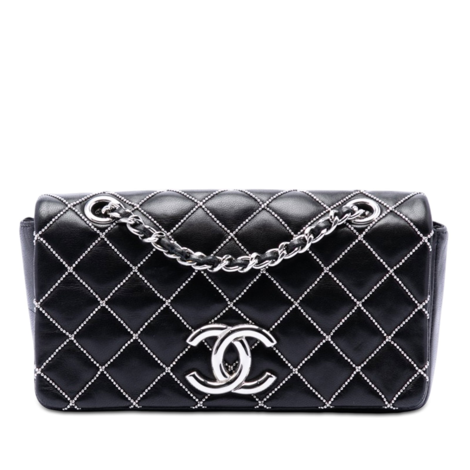 Chanel Mini CC Beaded Full Flap Quilted Lambskin Shoulder Bag (1 of 6)