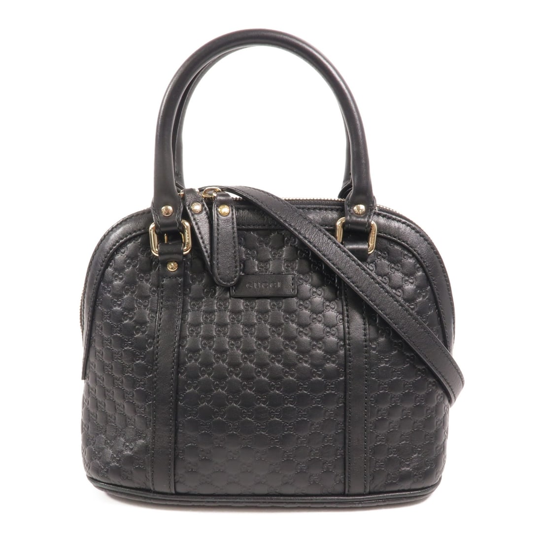 Gucci Microguccissima 2 Way Black Calfskin Shoulder Bag: Gucci Microguccissima 2 Way Black Calfskin Shoulder Bag This Gucci GG Microguccissima 2-way shoulder bag is crafted from black calfskin leather and features a versatile design that allows it to be wor