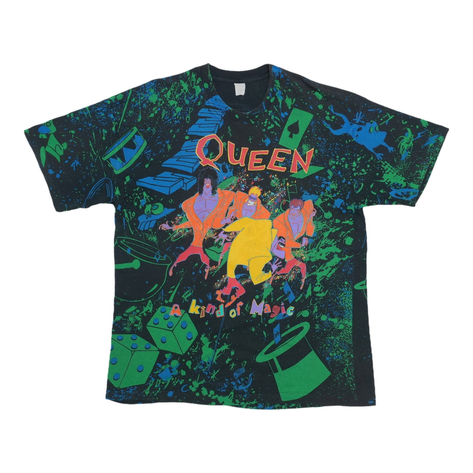 Vintage 1986 Queen A Kind Of Magic Black Cotton Shirt (1 of 3)