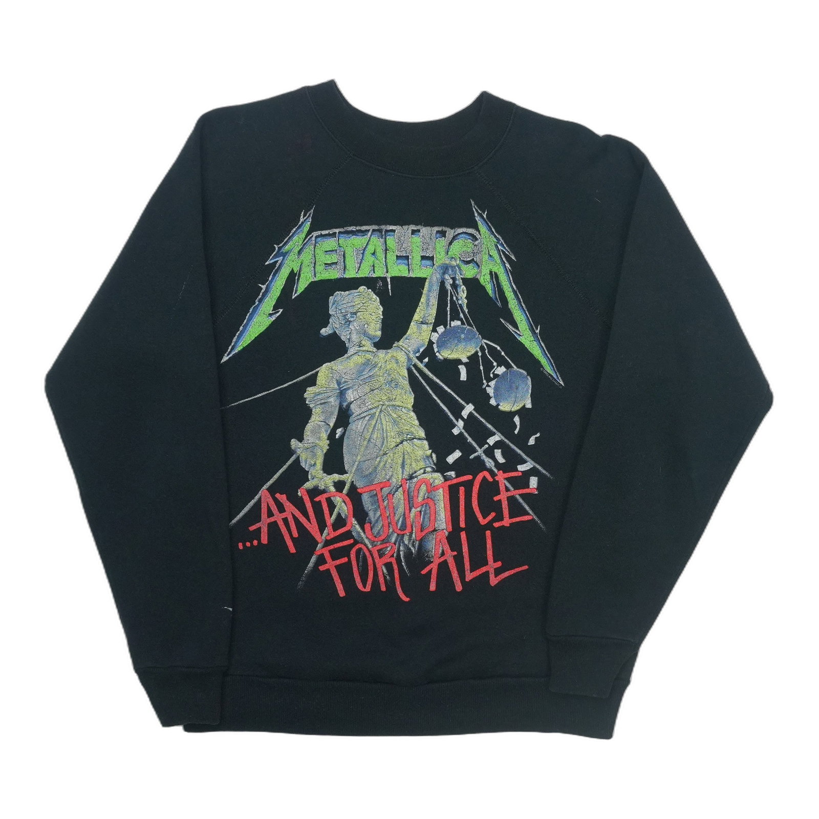 Vintage 1988 Metallica tour sweatshirt black 50 50 cotton poly: Vintage 1988 Metallica tour sweatshirt black 50 50 cotton poly This is an original vintage 1988 Metallica And Justice For All Tour sweatshirt. It is not a modern reproduction and features authentic 19