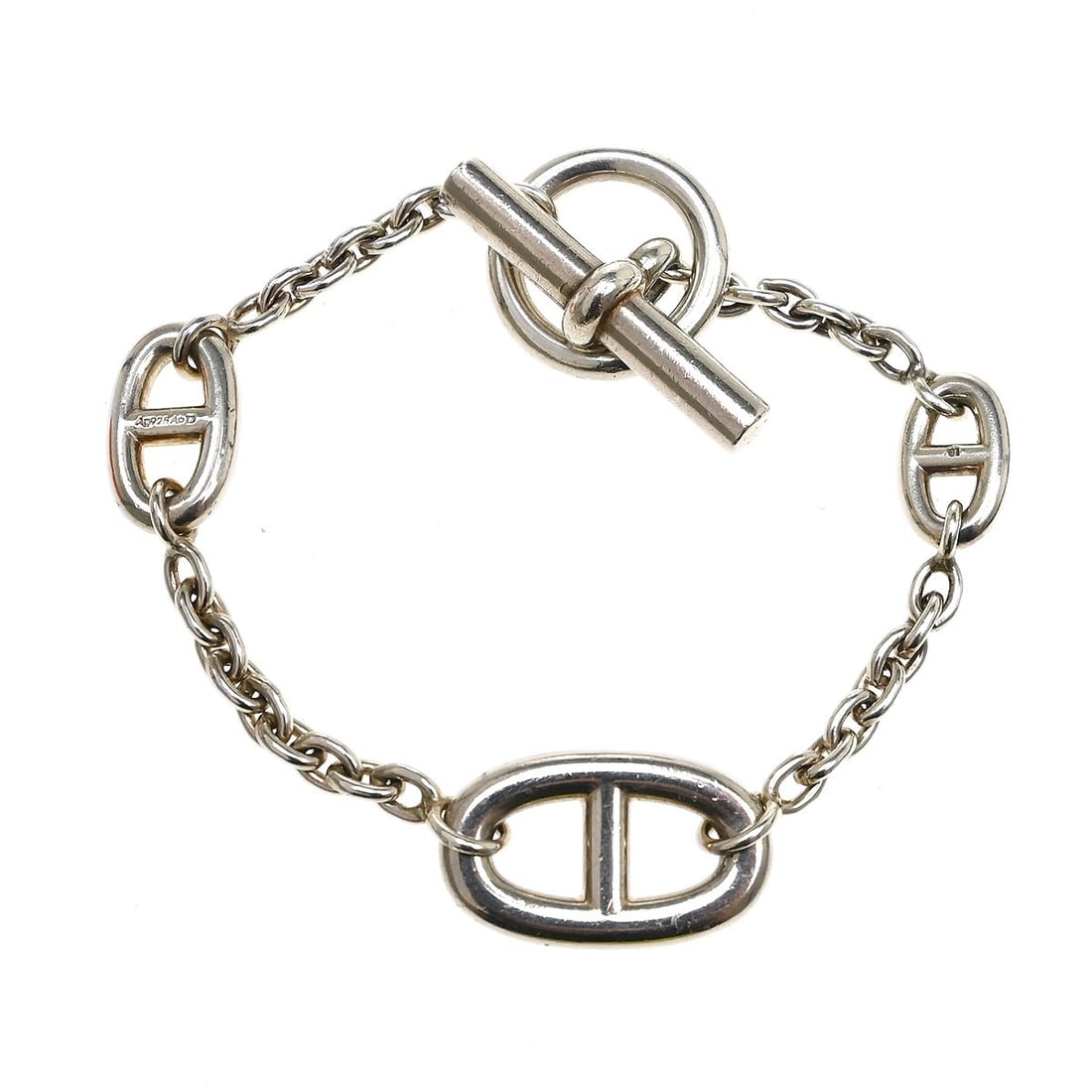 HERMES Farandole Chaine d'Ancre Ag925 Silver Bracelet (1 of 4)