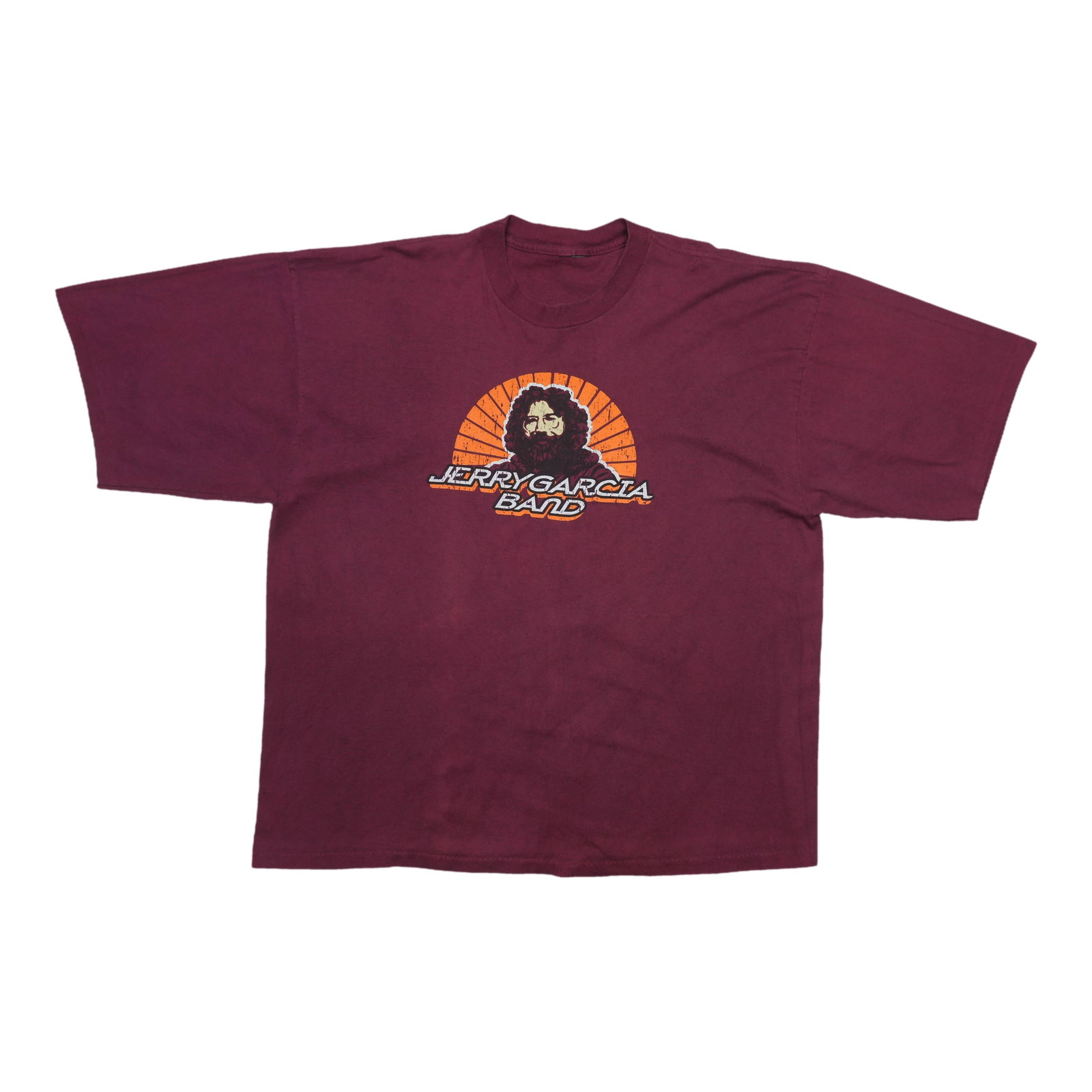 Red 2004 Jerry Garcia Band cotton tour tee: Red 2004 Jerry Garcia Band cotton tour tee This is an original vintage 2004 Jerry Garcia Band Winter Tour shirt. Made from 100% cotton, this red shirt is not a modern reproduction. It features discolo