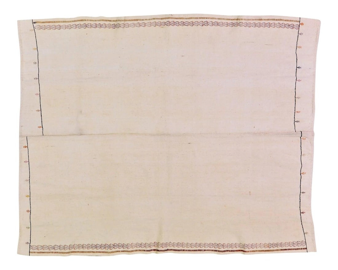 5'8" x 6'10" Anatolian Kilim Rug Fine Weave Handwoven Cotton (1 of 4)
