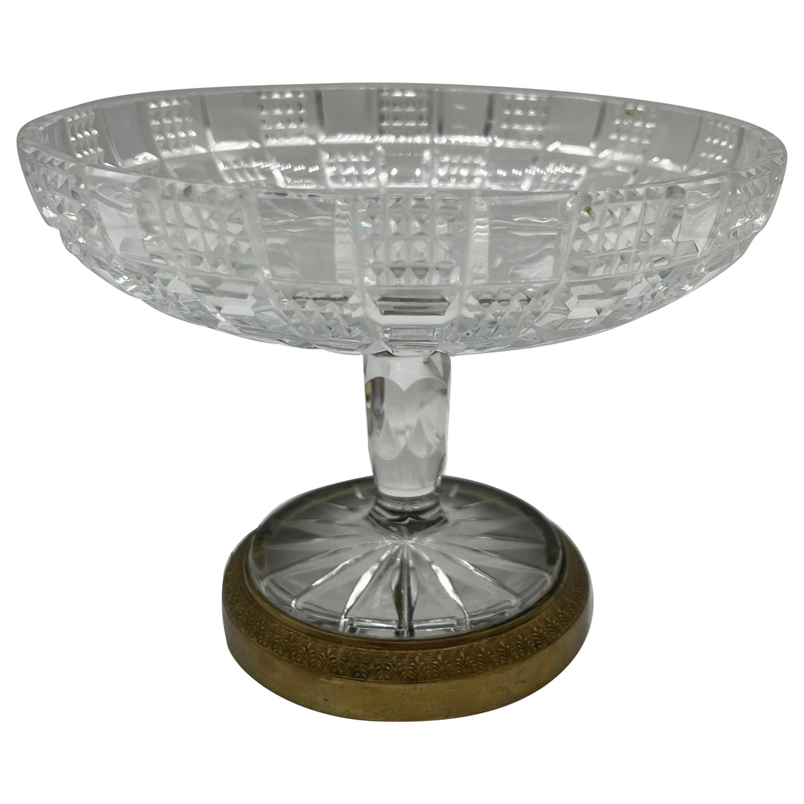 Antique French Compote Cut Glass Bronze Ormolu 20th Century (1 of 8)