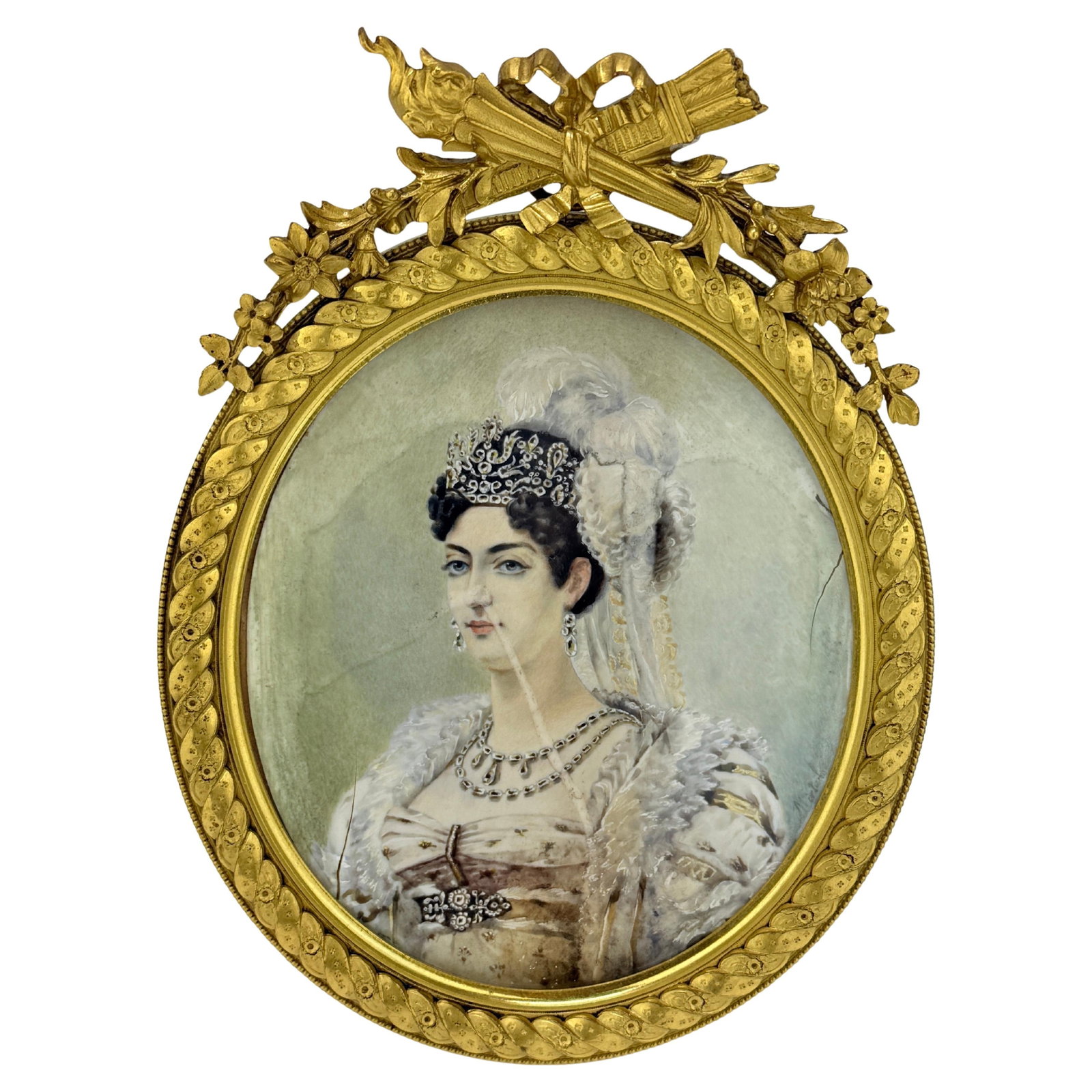 19th Century French Bronze Frame Portrait of Empress Josephine (1 of 11)