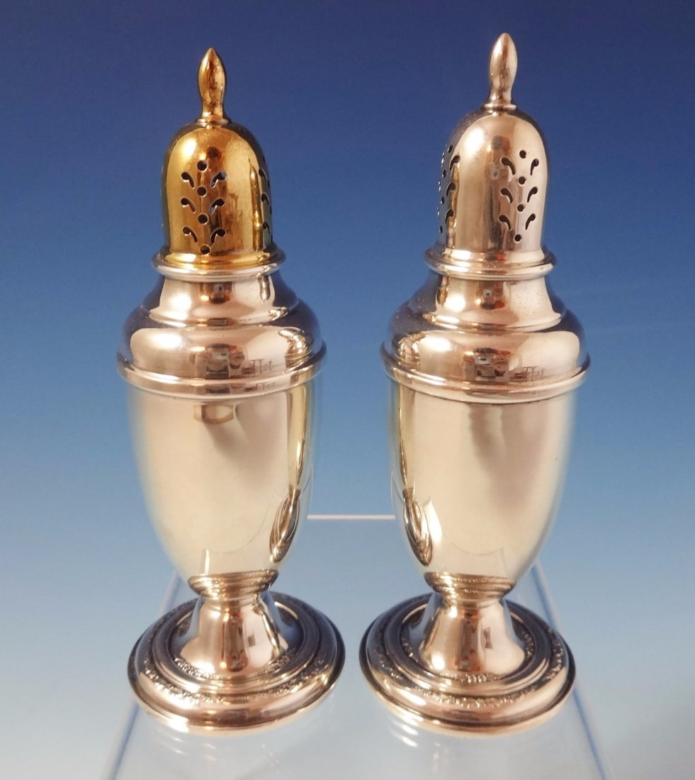International Sterling Silver Courtship Salt Pepper Shakers 2pc Set (1 of 4)