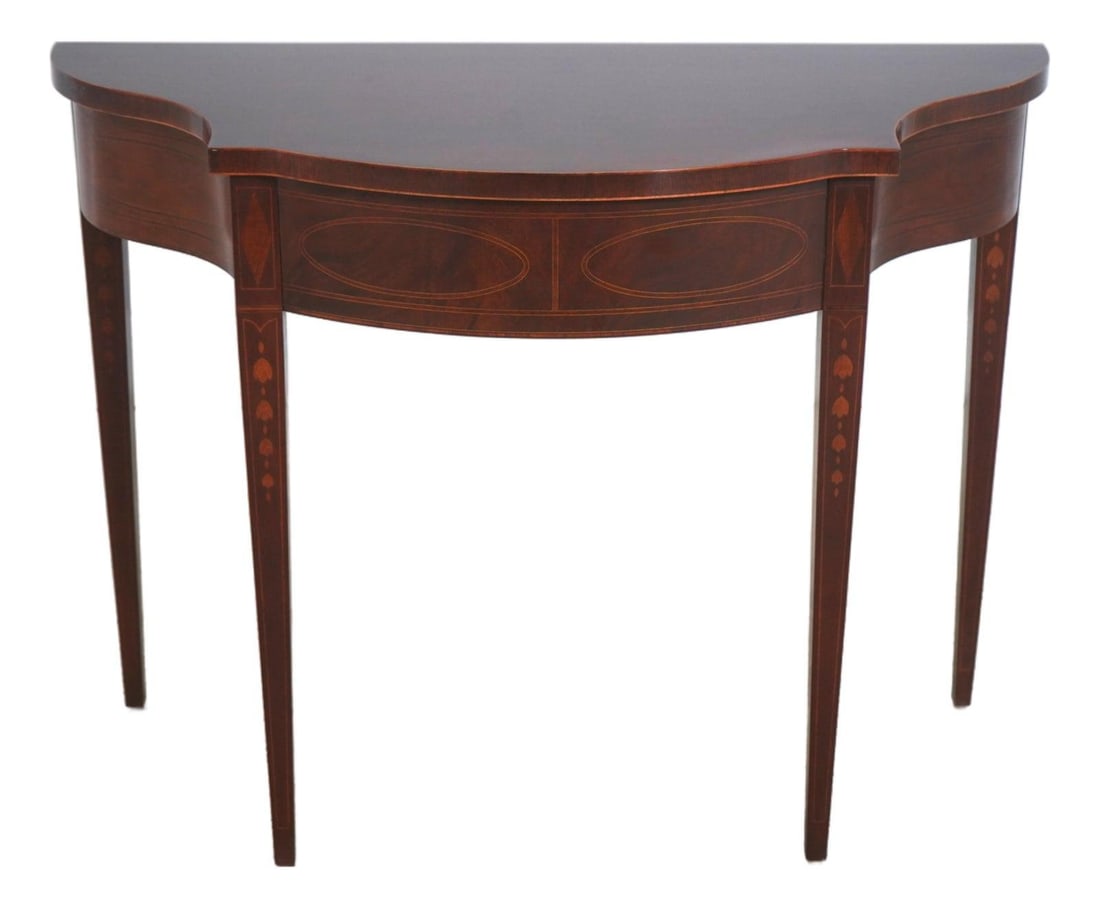 Mahogany demi lune console by Baker Historic Charleston (1 of 10)