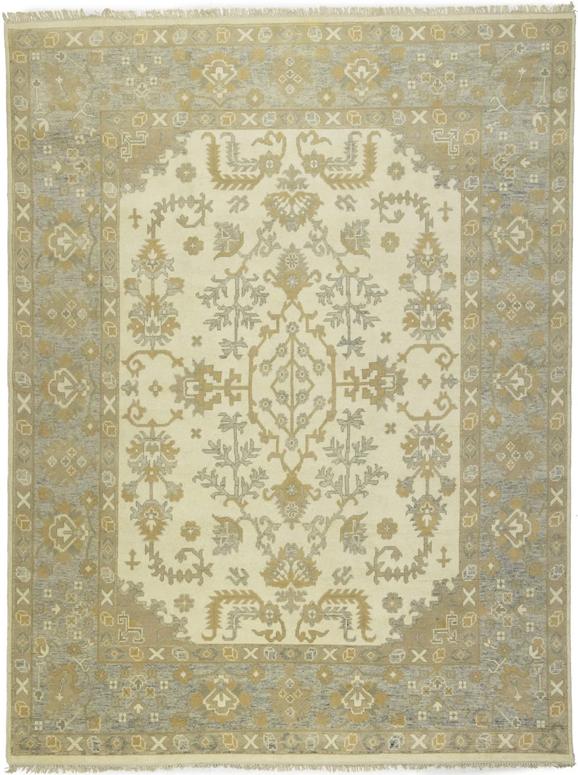 Large Floral Handmade Oushak Chobi Wool Area Rug 9'1 x 12'0: Large Floral Handmade Oushak Chobi Wool Area Rug 9'1 x 12'0 Enhance your living space with this Large Floral Handmade Oushak Chobi Oriental Rug, perfect for dining rooms or any area in your home. This