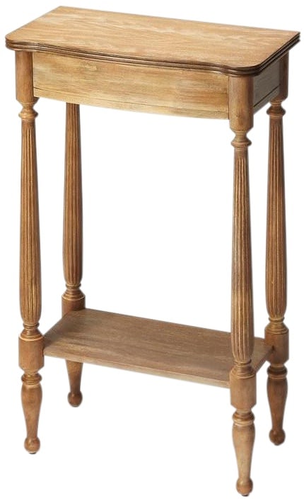 Rectangular Driftwood Finish Console Table in Transitional Style (1 of 1)