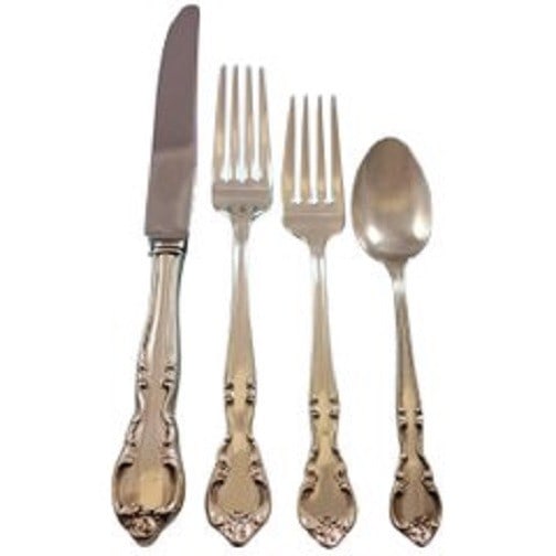 Easterling American Classic Sterling Silver Flatware Set 24 Pcs for 6 with Storage Caddy (1 of 4)