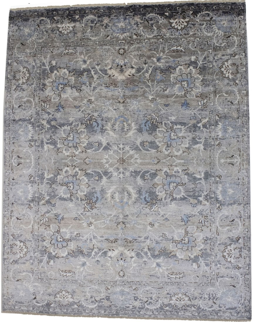 Handmade Modern Multicolored Wool Rug 7'9 x 9'11 ft: Handmade Modern Multicolored Wool Rug 7'9 x 9'11 ft Enhance your living space with this Handmade Contemporary Viscose Rug, designed to bring a modern touch to any room. Measuring 7'9" x 9'11", this st
