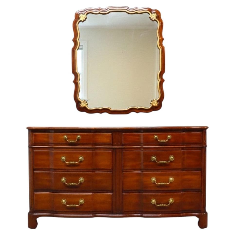 John Widdicomb mahogany sideboard and mirror set of 2 Regency style: John Widdicomb mahogany sideboard and mirror set of 2 Regency style This vintage John Widdicomb Co. set, crafted circa 1950 in the Regency style, includes an 8-drawer sideboard and a matching mirror. 