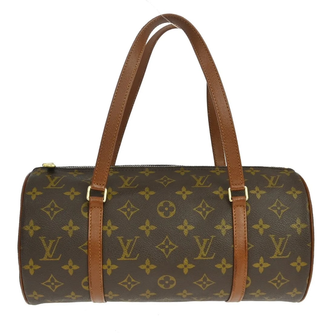 Louis Vuitton Papillon Brown Canvas Handbag: Louis Vuitton Papillon Brown Canvas Handbag Louis Vuitton Papillon handbag in brown monogram canvas. This women's bag is in good condition with visible wear, including scuffs and dirt on the exterior 