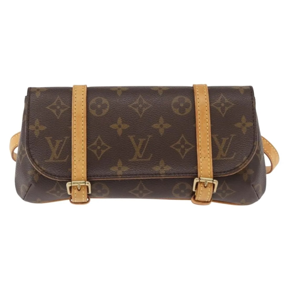 Louis Vuitton Marelle Brown Canvas Waist Bag for Women 24cm: Louis Vuitton Marelle Brown Canvas Waist Bag for Women 24cm This Louis Vuitton Marelle Waist Bag features the classic monogram canvas in a brown color designed for women. The bag presents signs of wea
