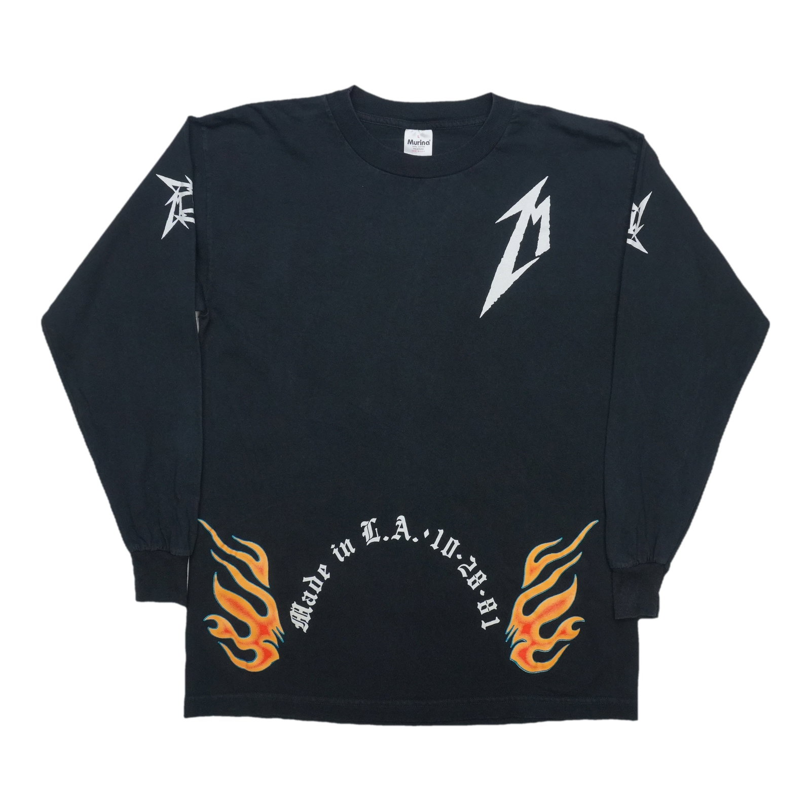 Metallica 1990s San Francisco 100% Cotton Black Long Sleeve Shirt: Metallica 1990s San Francisco 100% Cotton Black Long Sleeve Shirt This original vintage 1990s Metallica 15 Years San Francisco long sleeve shirt is an authentic piece from the era, not a modern reprod